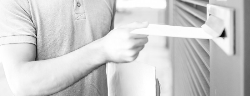 Mail being delivered